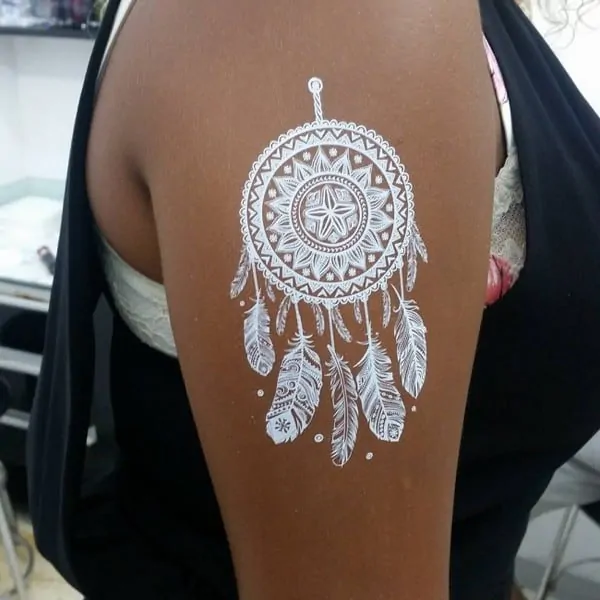 White Ink Tattoos On Black People  Tattoos Spot