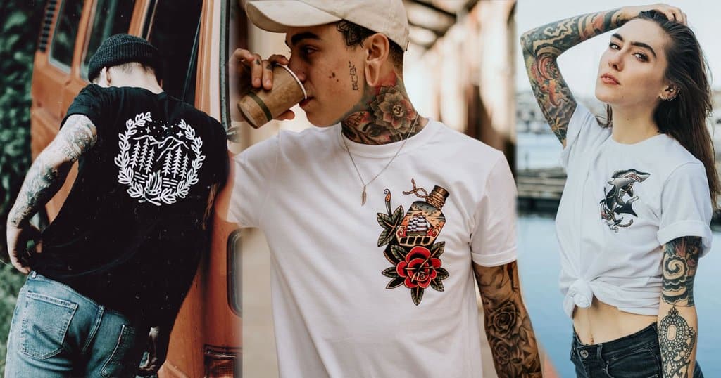Punk Skull Tattoo Inspired Streetwear Tee – Born Dead Clothing®